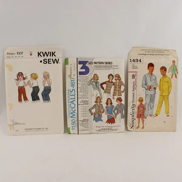 Lot of 3 Sewing Patterns Kwik Sew 1007 McCall's 4617 Simplicity 1434