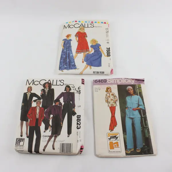 Lot of 3 McCall's 7888 8823 Simplicity 6469 Sewing Patterns Sz L 12 18
