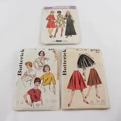 Lot of 3 Sewing Patterns Simplicity 5968 Butterick 8793 9582 Size 12 H