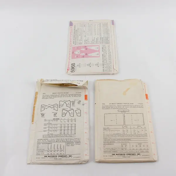 Lot of 3 Sewing Patterns Simplicity 5968 Butterick 8793 9582 Size 12 H