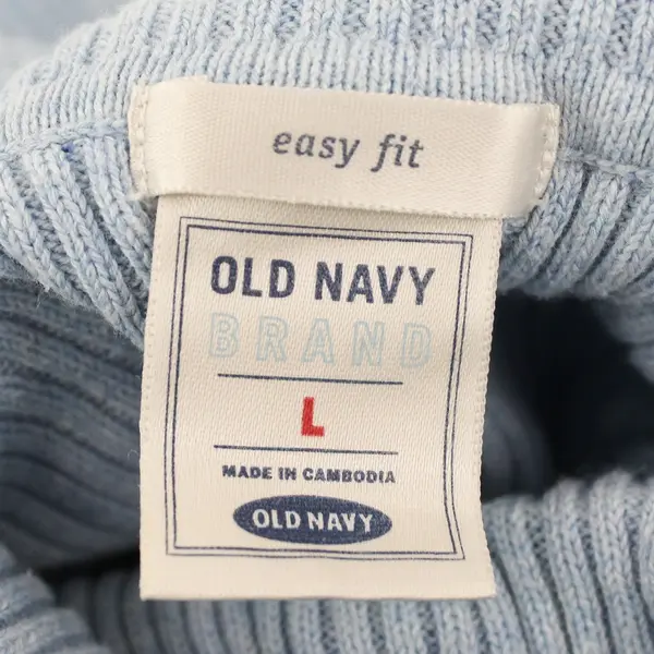 Old Navy Light Blue Easy Fit Cotton Turtleneck Women's Large