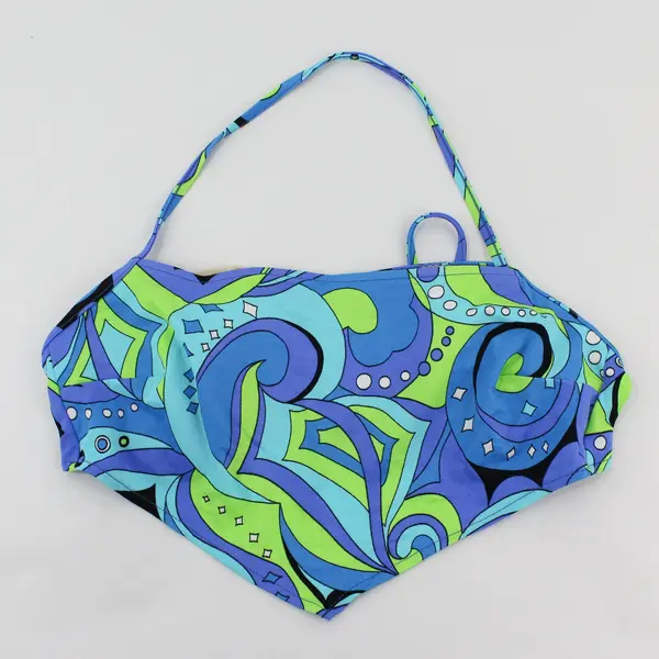 Mudd Blue Green Women's Bikini Top Swimwear