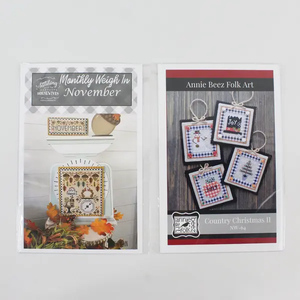 Lot of 5 Cross Stitch Pattern Booklets Bendy Stitchy Blue Flower Annie Beez