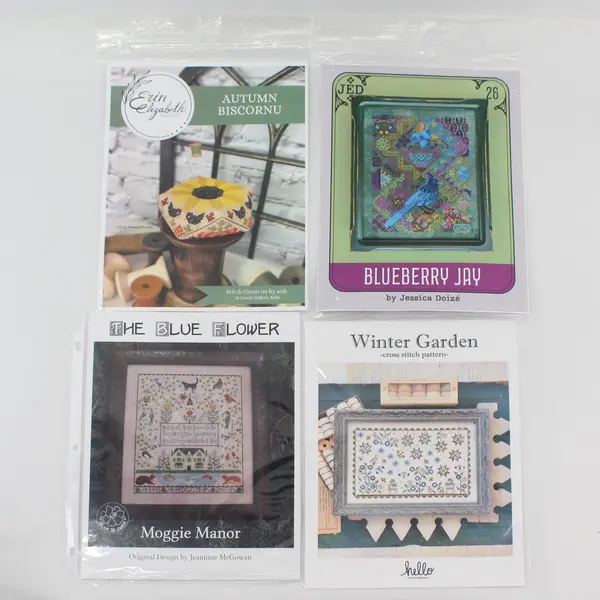 Lot of 4 Cross Stitch Pattern Booklets Assorted Designs & Designers, 2024/2025 