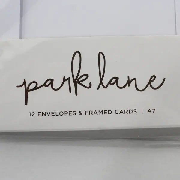 Set of 12 Park Lane Framed White 5"x7" Cards and Envelopes, New 