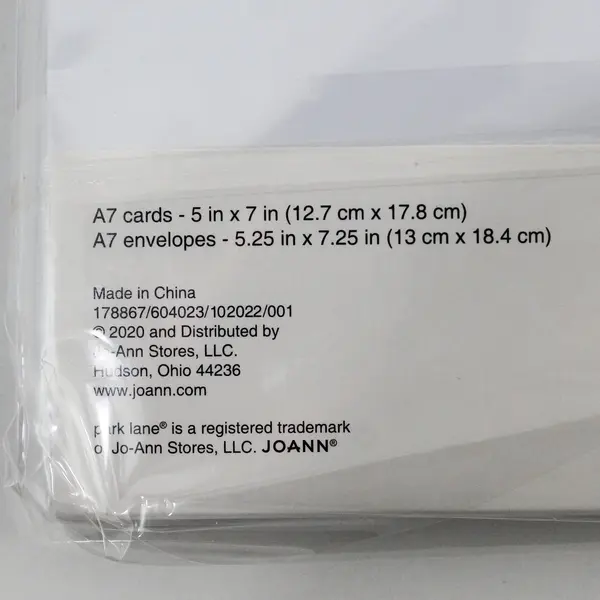 Set of 12 Park Lane Framed White 5"x7" Cards and Envelopes, New 