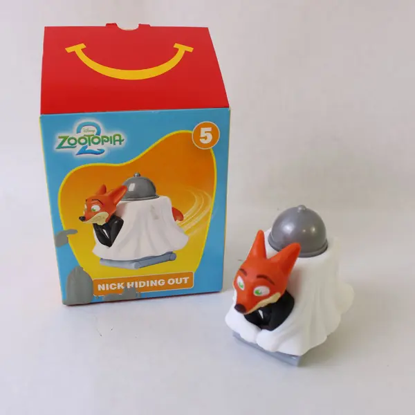 Disney Zootopia 2 Nick Wilde Hiding Out #5 McDonald's Happy Meal Toy 2025 + Box