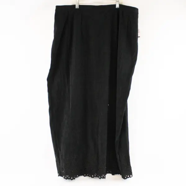 Dressbarn Black Cutwork Maxi Skirt Women's Size 20