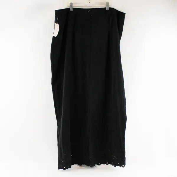 Dressbarn Black Cutwork Maxi Skirt Women's Size 20
