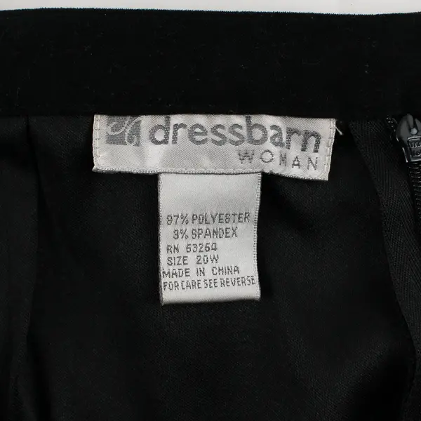 Dressbarn Black Cutwork Maxi Skirt Women's Size 20