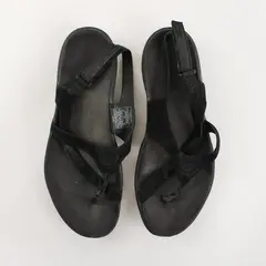 Merrell Black Savannah Midnight Faux Leather Strappy Sandals Women's Size 8 