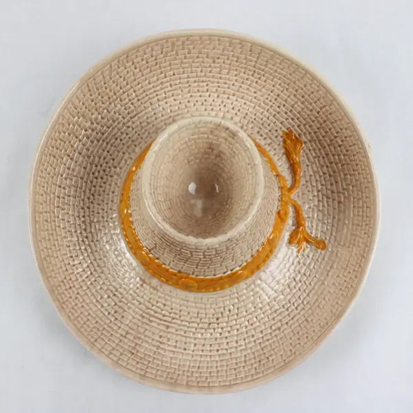 Vintage 1986 Whittier Pottery Sombrero Chips and Salsa Serving Bowl FLAW