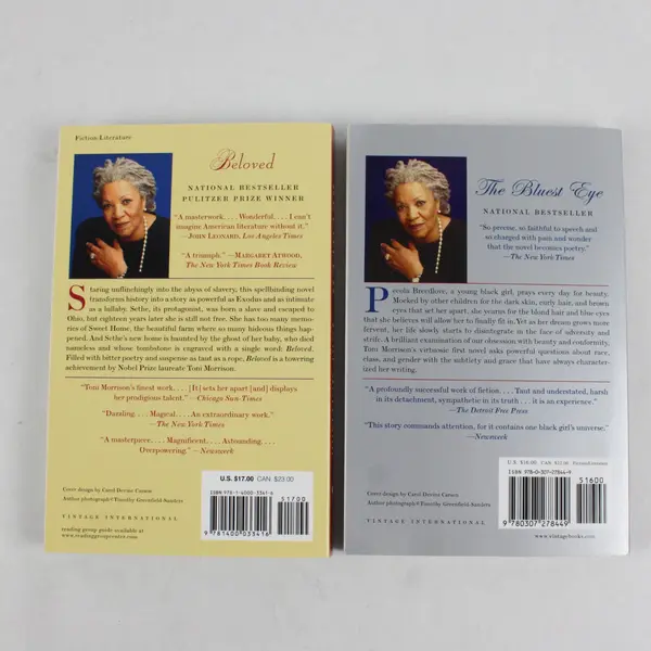 Lot of 2 Toni Morrison Novels Beloved 2004 The Bluest Eye 2007 Paperback