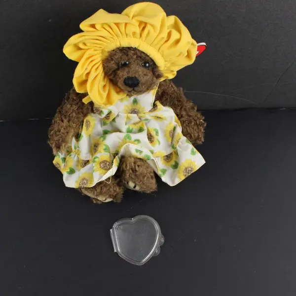 Ty The Attic Treasures Susannah Sunflower Bear Jointed Plush Tag Errors