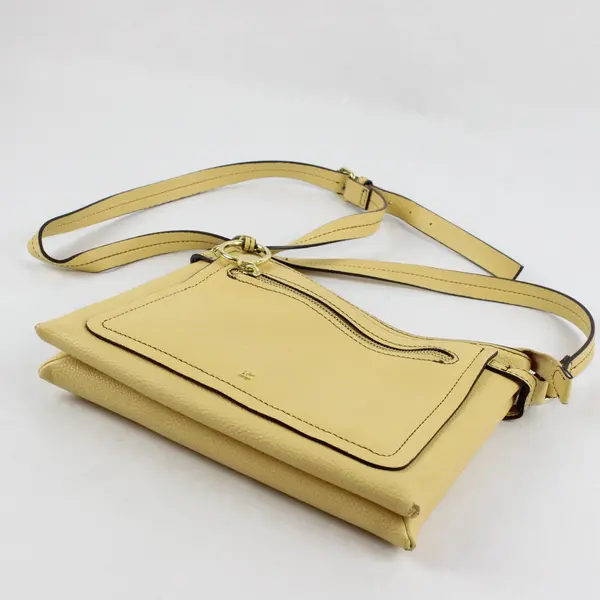 Liz Claiborne Faux Yellow Leather Ingrid Crossbody Bag