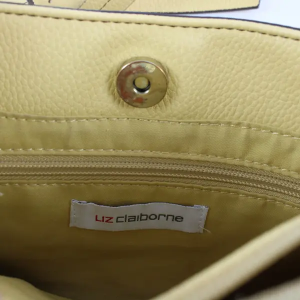 Liz Claiborne Faux Yellow Leather Ingrid Crossbody Bag