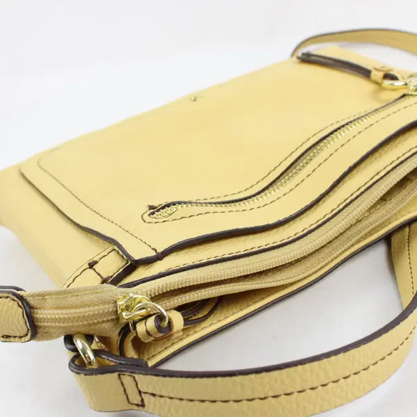 Liz Claiborne Faux Yellow Leather Ingrid Crossbody Bag