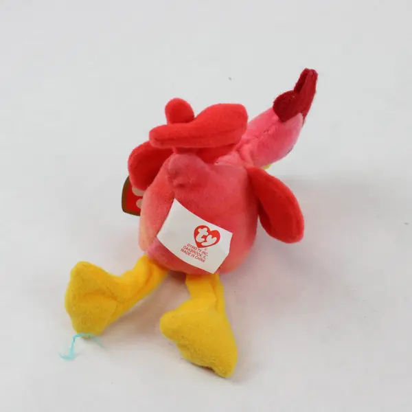 Lot of 2 Ty Teenie Beanie Babies Strut Rooster Osito Bear Tag Errors