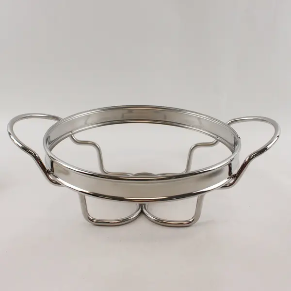 Marinex Stainless Steel Glass Round Buffet Chafing Dish Warmer 4 Pc Set