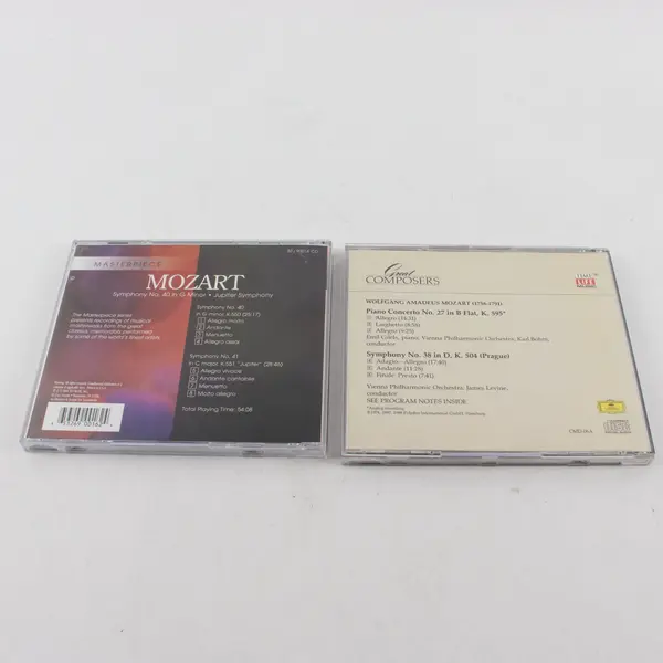 Lot of 2 Mozart CDs Time Life Great Composers & Masterpiece As Is Untested