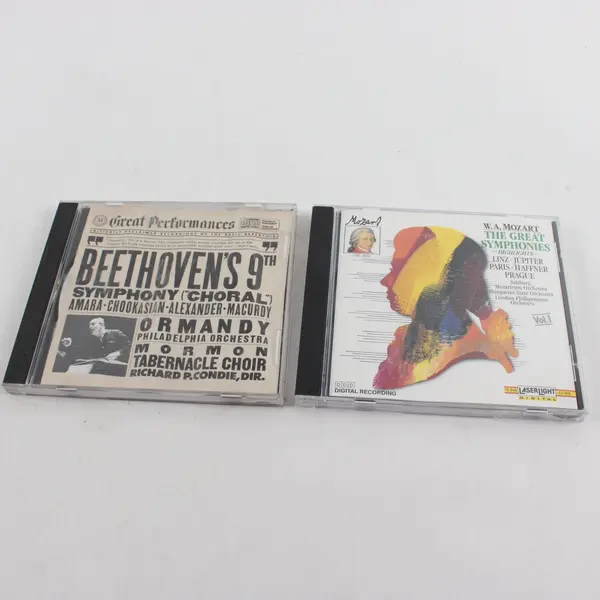 Lot of 2 CDs Beethoven 9th Symphony Choral Mozart Great Symphonies Vol 1