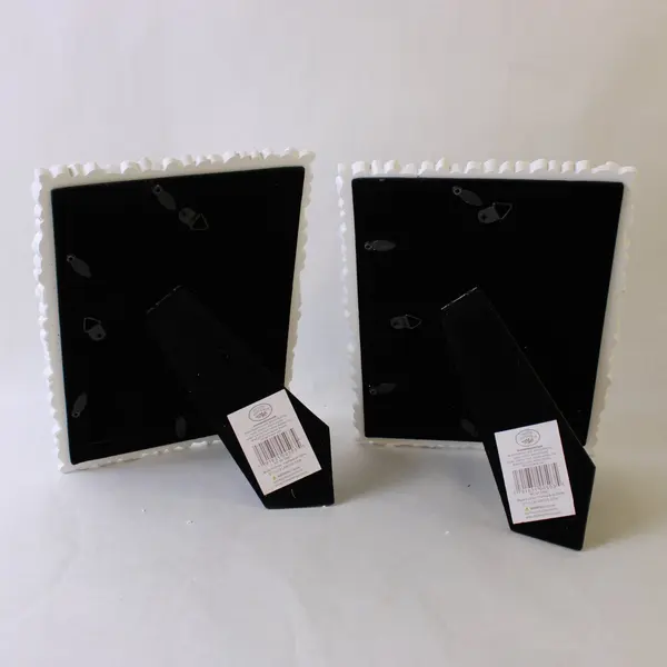 Lot of 2 Laura Ashley Ornate White 5x7 Photo Frames LAR22-37W