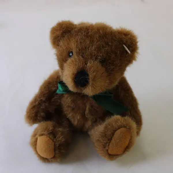 Lot of Two Plush Animals Brown Teddy Bear and Red & Yellow Bull