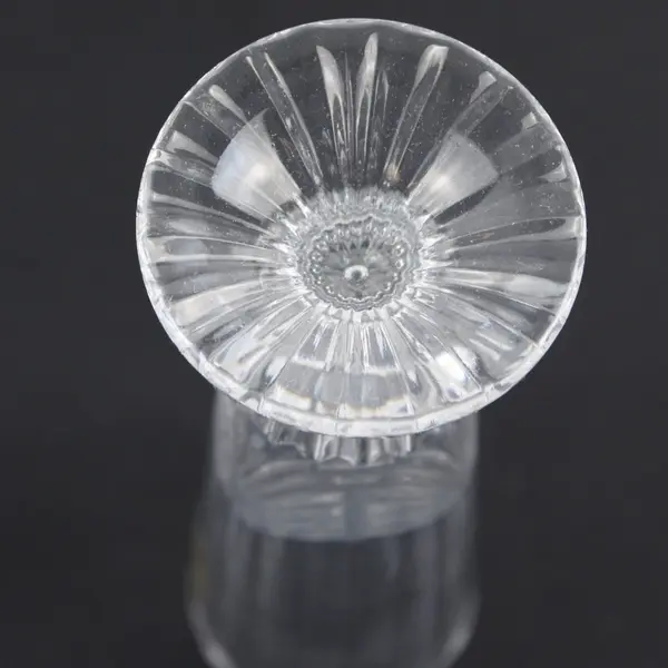 Vintage Bella Cristal, 6 1/2" Footed Bud Vase, Made In Italy, 24% Lead Crystal