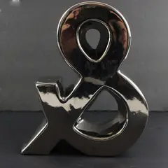 Silver "&" Symbol Sculpture Home Décor