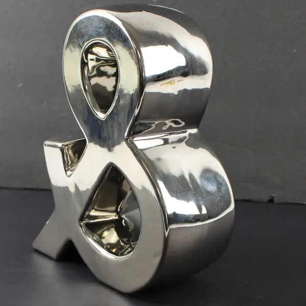 Silver "&" Symbol Sculpture Home Décor