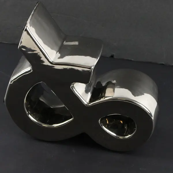 Silver "&" Symbol Sculpture Home Décor