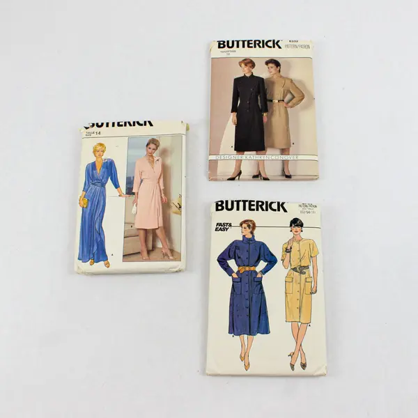 Lot of 3 Butterick Sewing Patterns As-Is 4800 6744 6332