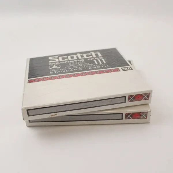 Lot of 2 Scotch Magnetic Tape 111 1/4in x 600ft 3M New Old Stock