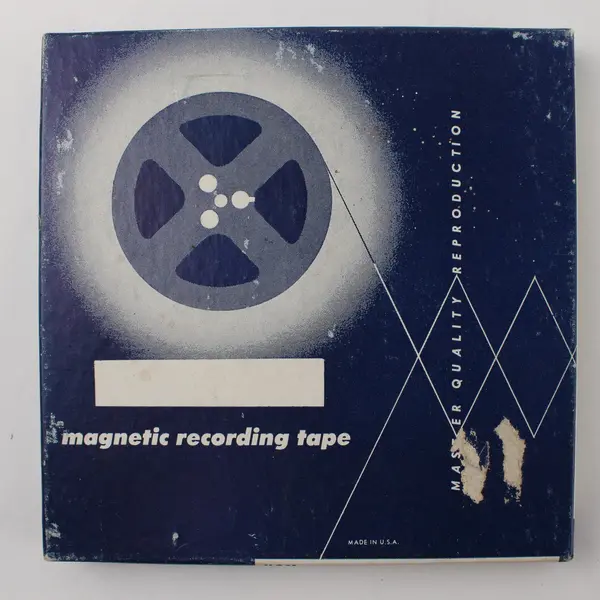 AMPEX Lot of 2 7in Reel-to-Reel Tape Reels One Empty One With Tape