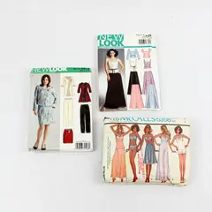 Lot of Three sewing Patterns as is: New Look 6273, and 6632 and McCall's 5358