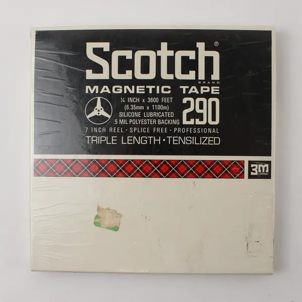 Scotch 290 Reel to Reel 1/4in x 3600ft Blank Audio Tape 7in