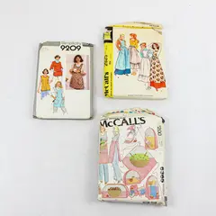 Lot of Three As-is Sewing Patterns: McCall's 6365 and 2925, and Simplicity 9209