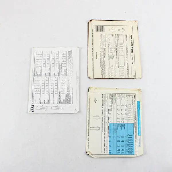 Lot of Three As-is Sewing Patterns: McCall's 9109 and 6927, and New Look 6352