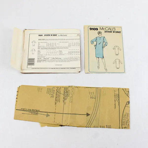 Lot of Three As-is Sewing Patterns: McCall's 9109 and 6927, and New Look 6352