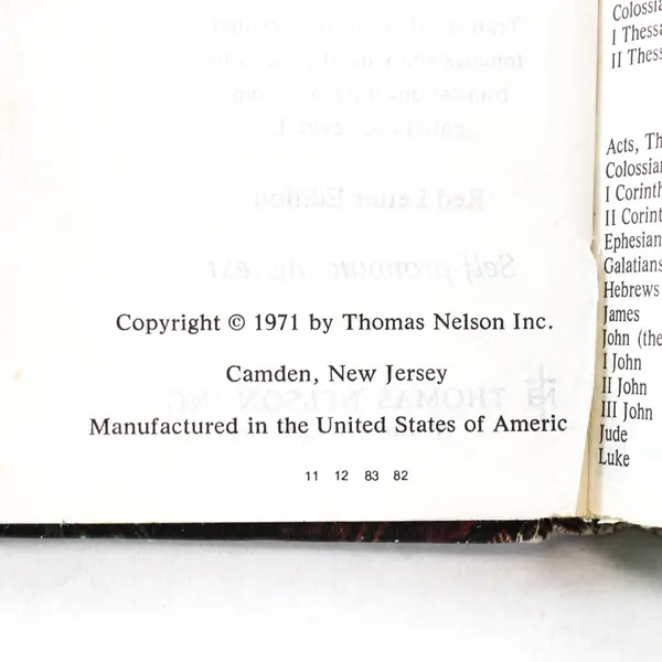 Vintage 1971 New Testament Psalms Pocket Book Thomas Nelson Inc.