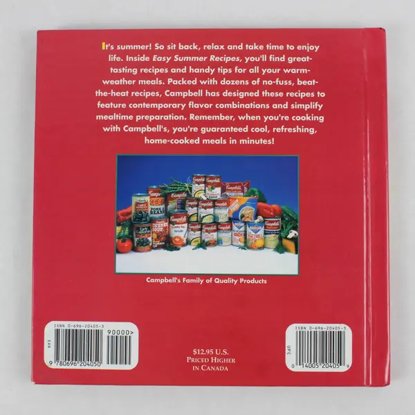 Vintage Campbell's Easy Summer Recipes Quick 30-Minute Suppers Series 1995 HC