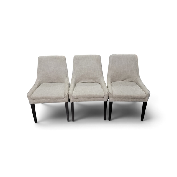 Set of 3 Macy's Everly II Upholstered Round Back Dining Chairs - Local Pickup