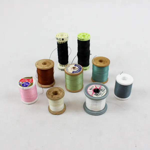 Lot of 9 Sewing Thread Spools Assorted Colors Pre-Owned