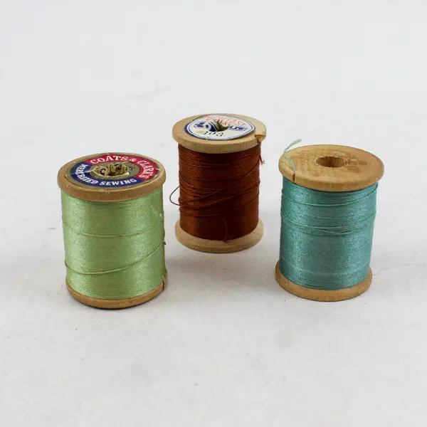 Lot of 9 Sewing Thread Spools Assorted Colors Pre-Owned