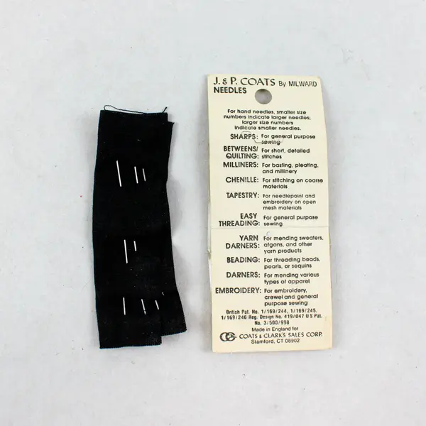 Vintage J&P Coats Milward Embroidery Hand Needles Lot