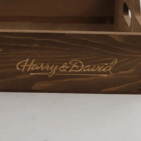 Harry & David Wooden Serving Tray with Handles