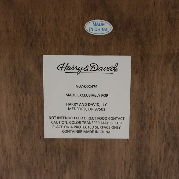 Harry & David Wooden Serving Tray with Handles