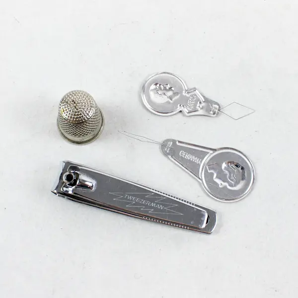 Mixed Sewing Notions Lot Needles Pins Thimble Threaders Clipper