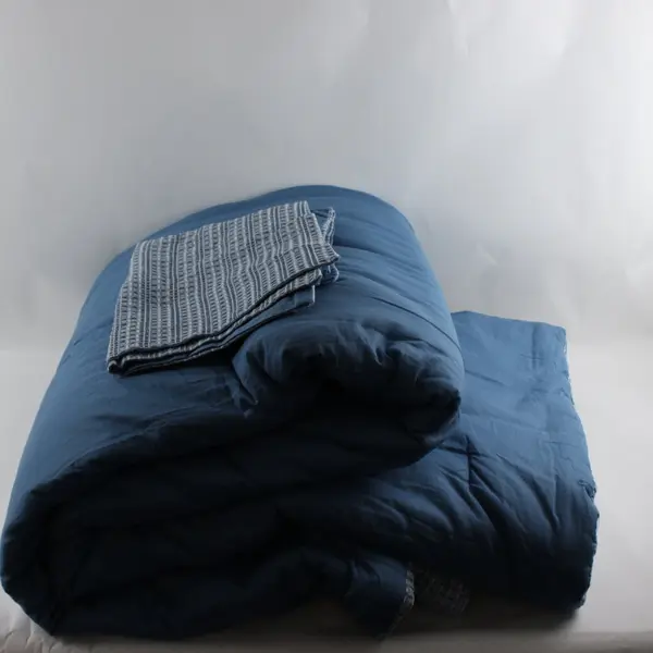 Nicole Miller Home Blue Waffle Comforter Set Full/Queen 3 Piece Shams