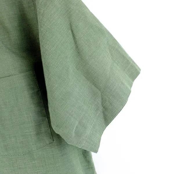 STAFFORD Wrinkle Free Green Short Sleeve Button Up Shirt Men’s Size 15 1/2